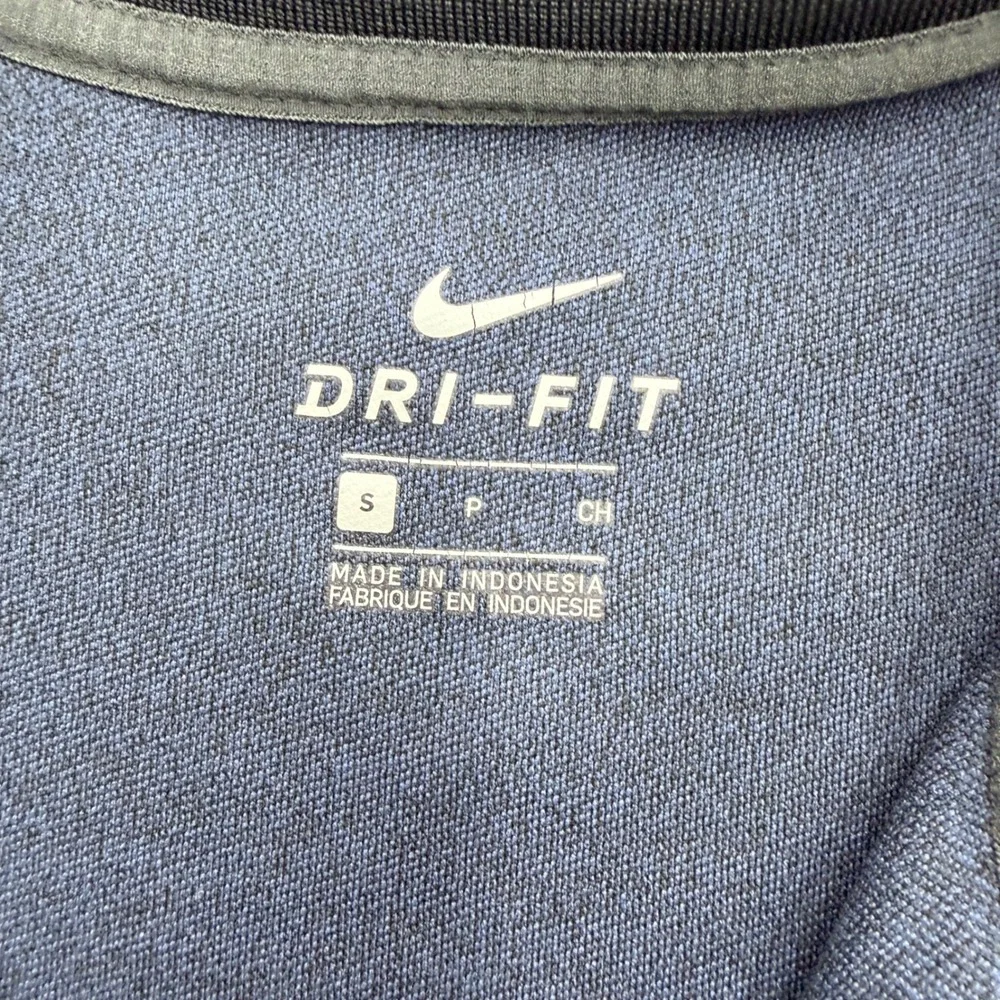Nike Dri-FIT USA Lacrosse Mens Small 1/4 Zip Pullover Navy Blue Heathered Top
